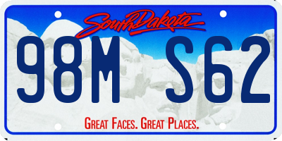 SD license plate 98MS62