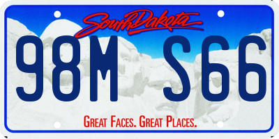 SD license plate 98MS66