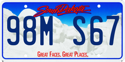 SD license plate 98MS67