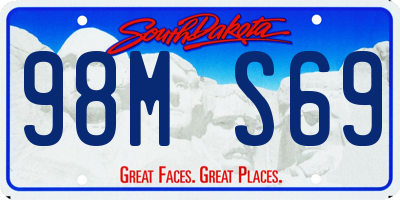 SD license plate 98MS69