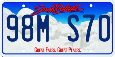 SD license plate 98MS70