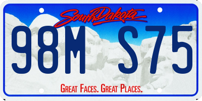 SD license plate 98MS75