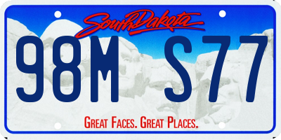 SD license plate 98MS77