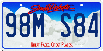 SD license plate 98MS84