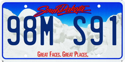SD license plate 98MS91