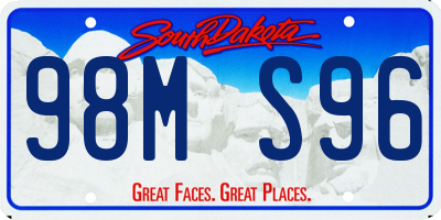 SD license plate 98MS96