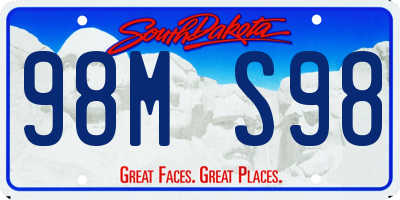 SD license plate 98MS98