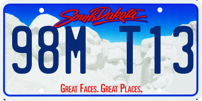 SD license plate 98MT13