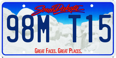 SD license plate 98MT15