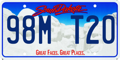 SD license plate 98MT20