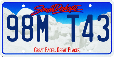 SD license plate 98MT43