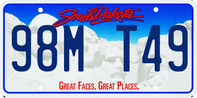 SD license plate 98MT49