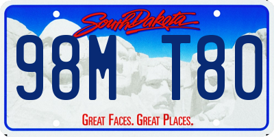 SD license plate 98MT80