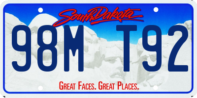 SD license plate 98MT92