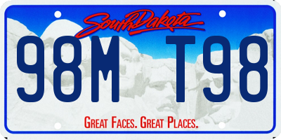 SD license plate 98MT98