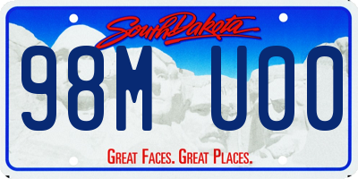 SD license plate 98MU00