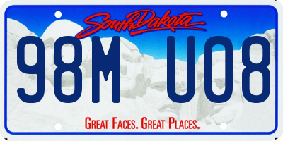 SD license plate 98MU08