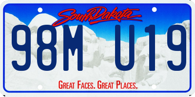 SD license plate 98MU19