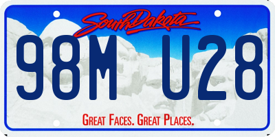 SD license plate 98MU28