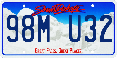 SD license plate 98MU32