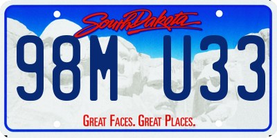 SD license plate 98MU33