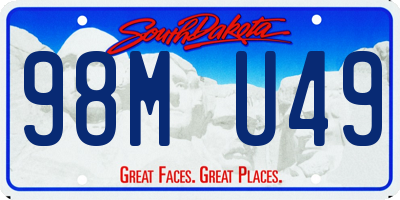 SD license plate 98MU49