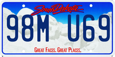 SD license plate 98MU69