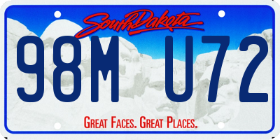 SD license plate 98MU72