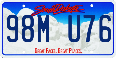 SD license plate 98MU76