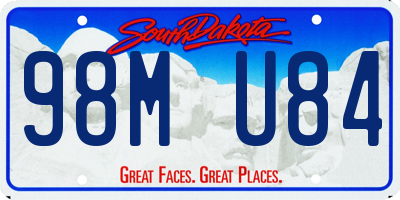 SD license plate 98MU84