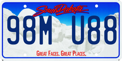 SD license plate 98MU88