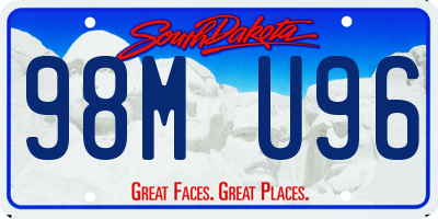 SD license plate 98MU96