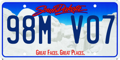 SD license plate 98MV07