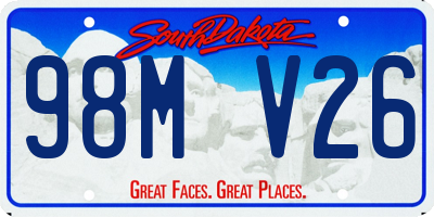 SD license plate 98MV26