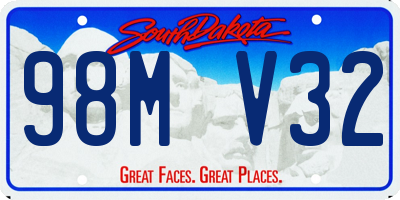 SD license plate 98MV32