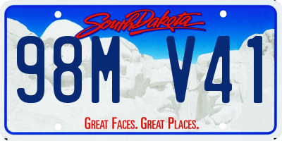 SD license plate 98MV41