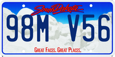 SD license plate 98MV56