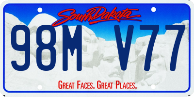 SD license plate 98MV77