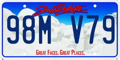 SD license plate 98MV79