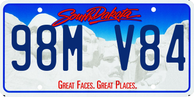 SD license plate 98MV84