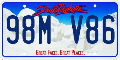 SD license plate 98MV86