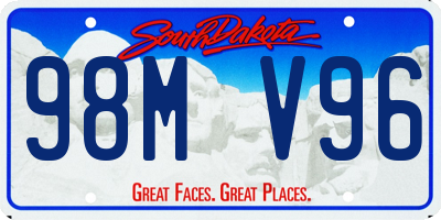 SD license plate 98MV96