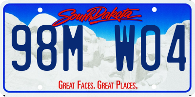 SD license plate 98MW04