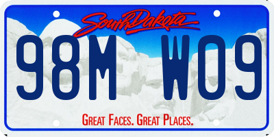 SD license plate 98MW09