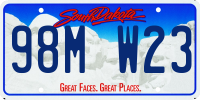 SD license plate 98MW23