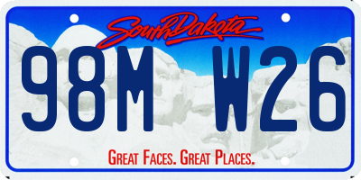 SD license plate 98MW26