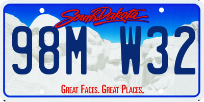 SD license plate 98MW32