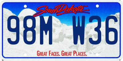 SD license plate 98MW36