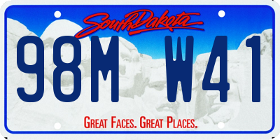 SD license plate 98MW41