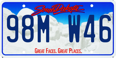 SD license plate 98MW46